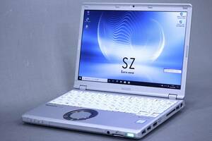 【1円～】累積2110時間!バッテリー良好!超軽量849g!Let's note CF-SZ6 i5-7300U メモリ8G SSD256GB Win10リカバリ 12.1WUXGA ACアダプタ