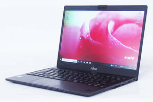 【1円～】Corei7 極軽極薄 LIFEBOOK U938/VW i7-8550U RAM8GB SSD256GB 13.3インチFHD Type-C カメラ HDMI 指紋認証 Win10Pro