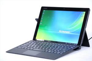 【1円～】Office2021 第8世代Corei5搭載！12.2型WUXGA液晶タブレット！Lenovo Miix 520 i5-8250U RAM8G SSD256G Win10 指紋認証 ACアダプタ