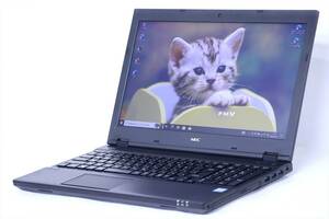 【1円～】バッテリー良好!Office2021搭載即戦力PC!VersaPro VX VKM17/X-2 i5-8350U RAM8G SSD256G 15.6TFT Win10 DVD 有線LAN+無線LAN