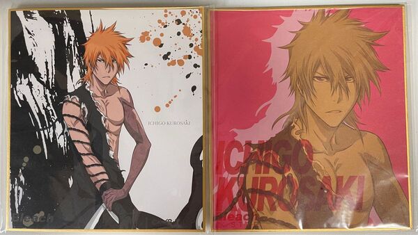 BLEACH くじ引き堂 黒崎一護 D賞ミニ色紙 2種 セット