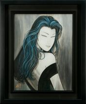 ●鶴田一郎●油絵　手描き《ギルティエンジェル》表サイン　裏サイン　F6号　額装/検索ワード(高塚省吾/木原和敏)a45_画像1