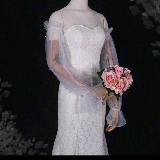 アームカバー　ドレス　結婚式　 ウェディングドレス 衣装