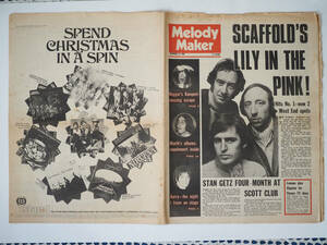 ★イギリス音楽誌【Melody Maker】1968年12月14日号★Rolling Stones 'Beggars Banquet'/John Lennon/Stan Getz/Gordon Waller/Eric Burdon