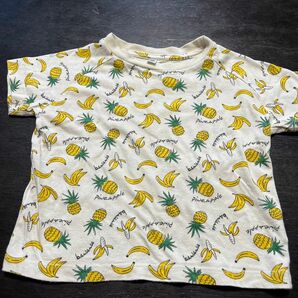 半袖Tシャツ Tシャツ　バナナ　パイナップル　100
