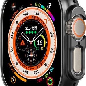 アップルウォッチ8 ケース PC素材 ブラック 49mm