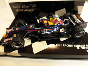 レッドブルレーシング・ルノーRB3　マーク・ウェバー　2007　【PMA　1/43　ミニチャンプス　F1ミニカー】　Red　Bull