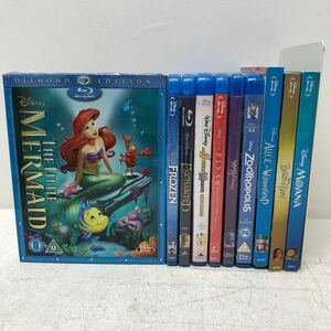 I0320G3 まとめ★ディズニー Blu-ray ブルーレイ 10巻セット 海外輸入盤 国内再生不可 / アナと雪の女王 / モアナ / 美女と野獣 他