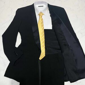 joru geo Armani [ ultimate beautiful goods highest peak luxury ]GIORGIO ARMANI suit tuxedo setup XL size silk . black black 