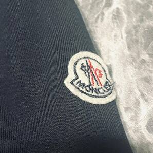 モンクレール【最高峰ラグジュアリー】MONCLER ジップアップ トラックジャケット Mサイズ ロゴ ワッペン トリコロール ダークネイビーの画像6