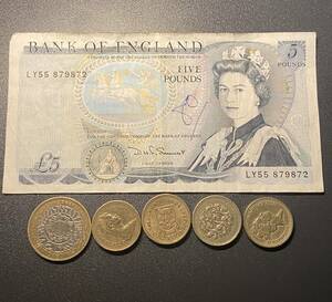 【額面約11ポント】イギリスポントまとめ　紙幣　コイン　硬貨　古銭　美品　レア