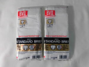 レトロ　B.V.D. 天ゴム スタンダード ブリーフ 2枚セット BVD　　パンツ　　メンズショーツ　　白　未使用　長期保管品　２６３７
