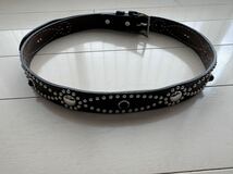 RAMIDUS WOLF'S HEAD BELT 29mm 中古 ラミダス ウルフズヘッド レザー ベルト 34inch_画像2