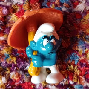 80s SMURFS スマーフ フィギュア 2点セット ビンテージ PEYO APPLAUSE pvc vintage ソフビ の画像6