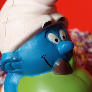 80s SMURFS スマーフ フィギュア 2点セット ビンテージ PEYO APPLAUSE pvc vintage ソフビ の画像3