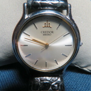 一円～ セイコー QZ クレドール CREDOR ８J81-６A30 シルバー文字盤 メンズ腕時計 稼働品の画像2