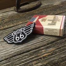 送料無料 ルート66 翼つき ロゴ ミニワッペン ◆ ROUTE66 アイロン接着 パッチ CAWP127_画像3