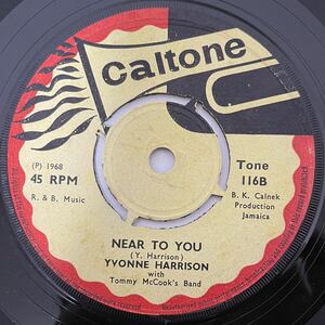 【美品】NEAR TO YOU / ROSES ARE RED, MY LOVE - YVONNE HARRISON / CLAUDETTE THOMAS（CALTONE）