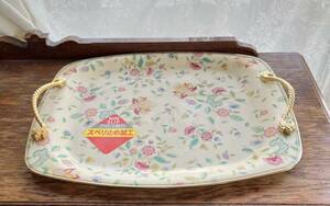  Minton MINTON O-Bon is Don hole tray both hand tray sbeli cease processing ivory color tray unused home storage goods made in Japan 