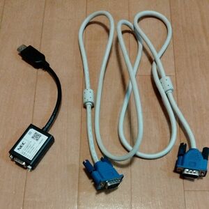 VGAケーブル ＋ HDMI VGA変換アダプタ