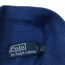 NC207 POLO by RALPH LAUREN ポロラルフローレン ハーフジップ ウール ニット セーター プルオーバー トップス メンズ XS ブルー 青_画像6