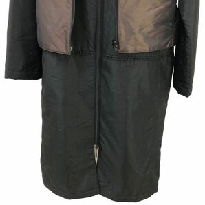 m499-32 HIROKO KOSHINO ヒロココシノ ベスト 付き デザイン 中綿コート コート 上着 羽織り アウター ブラック レディース 11の画像3
