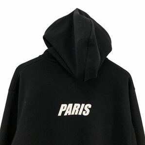 H712 Paris Saint-Germain パリ サンジェルマン ビッグ ロゴ ジップ パーカー フーディー HOODY 長袖 スウェット 黒 EDIFICE メンズ Lの画像8