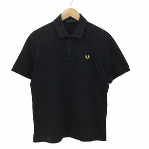 NC210 イングランド製 英国製 FRED PERRY フレッドペリー 半袖 ポロシャツ シャツ トップス カットソー メンズ 40 ブラック 黒