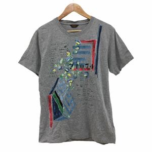 NC210 Paul Smith ポールスミス 半袖 Tシャツ ティシャツ トップス カットソー メンズ M グレー ボーダー 日本製 コットン 綿 100%