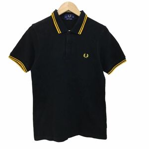 NC212 イングランド製 英国製 FRED PERRY フレッドペリー 半袖 ポロシャツ シャツ トップス カットソー メンズ ブラック 黒