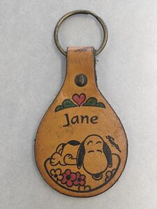 希少 70s Aviva アビバ社 スヌーピー Jane キーチェーン USA製 キーホルダー