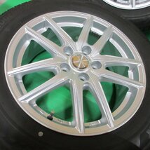 良品 C-HR 215/60R17 冬用2022年バリ山スタッドレス 80-90%山 ブリヂストン BLIZZAK VRX3 4本 5穴PCD114.3 7J +45 カローラクロス 中古新潟_画像2