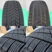 良品 C-HR 215/60R17 冬用2022年バリ山スタッドレス 80-90%山 ブリヂストン BLIZZAK VRX3 4本 5穴PCD114.3 7J +45 カローラクロス 中古新潟_画像9