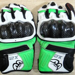 【中古】BERIK べリック G-175105L-BK GLOVE2.0 レーシンググローブ M ブラック ホワイト グリーンの画像1