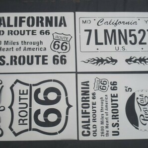 カリフォルニア66  ステンシルシート A4サイズ 4枚セットの画像1