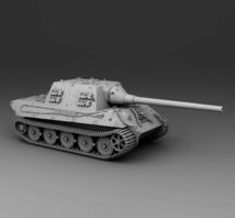 1/144 レジンキット　2023新　未塗装　WWⅡ ドイツ軍 戦車　ヤークトティーガー　ワールドタンクミュージアム 【同梱可能】1201_画像2
