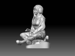 1/144 resin kit not yet painting so ream Russia woman tank . figure 1 body A[ including in a package possibility ]231210