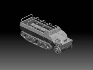 1/35レジンキット 未塗装 WWⅡ日本陸軍　一式半装軌装甲兵車ホハ　装甲兵員輸送車　機関銃付き A 240322