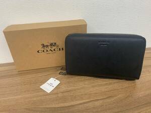 【7174】美品！COACH コーチ ダブルジップトラベルオーガナイザー F93509 黒 ブラック ファッション コレクション ブランド品