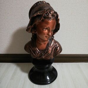 置物 オブジェ 胸像 デッサン アンティーク 彫刻　少女　女性　西洋　美女　骨董　レトロ　