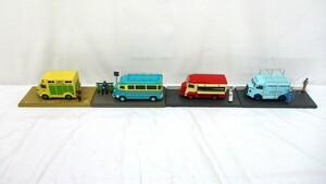 6754Y アトラス 1/43 シトロエン CITROEN TYPE-H バン ミニカー フィギュア付ジオラマ 4点★ ガラス屋 作業車 運搬車 フードトラック 肉屋