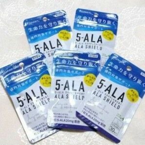 TOAMIT 東亜産業 5-ALAサプリメント アラシールド 30粒入 5-アミノレブリン酸 日本製　【5袋分】