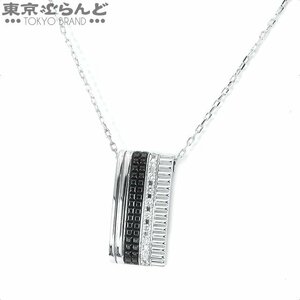 101705954 Boucheron cattle черный подвеска JPN00475 K18WG бриллиант 10P общий 0.12ct колье унисекс с отделкой 