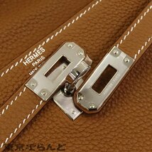 101715409 エルメス HERMES ケリー 25 D刻印 茶 ゴールド シルバー金具 トゴ 内縫 2WAY ハンドバッグ ショルダーバッグ レディース 未使用_画像4