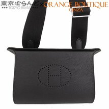 101717340 エルメス HERMES ヴィドポッシュ B刻印 黒 シルバー金具 トゴ クロスボディバッグ パンチングロゴ ショルダーバッグ 展示未使用_画像1