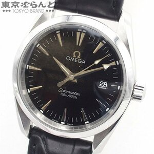 101713382 1円 オメガ OMEGA シーマスター アクアテラ 2518.50 ブラック SS レザー 腕時計 ユニセックス クォーツ