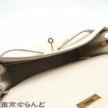 101718346 エルメス HERMES ケリー28 内縫い 2WAY C刻印 クレ ゴールド金具 トゴ ストラップ付 ハンドバッグ レディース 2018年_画像5