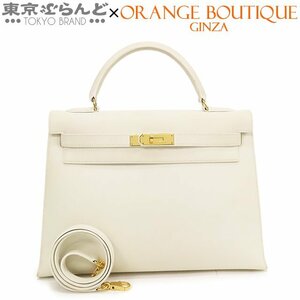 101717537 Hermes Kelly 32 0Y stamp white white Vogue Rene out .2WAY handbag shoulder bag lady's Vintage 