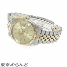 101715625 ロレックス ROLEX デイトジャスト 16013 74番台 シャンパン SS YG ジュビリーブレス コンビ 腕時計 メンズ 自動巻_画像2