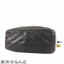 101698655 シャネル CHANEL ココマーク ビジュー チェーンバッグ フリンジ 黒 G金具 ラムスキン ヴィンテージ ショルダーバッグ レディース_画像3